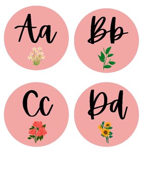 Preview of Floral Boho Abc posters