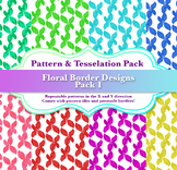 Floral Borders and Tessellation for Backgrounds in Multipl