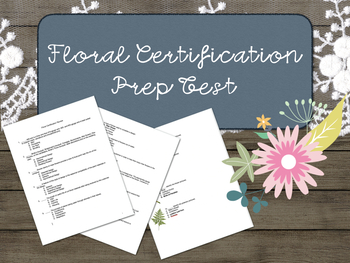 Preview of Floral Certification Prep Test