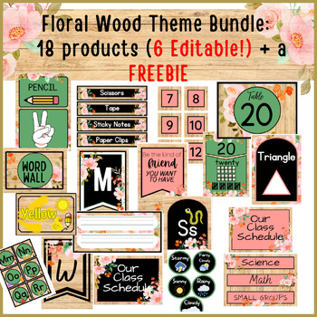 Preview of "The Whole Package" Floral Wood Decor Bundle (18 Products+a Freebie!)