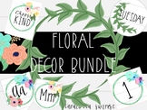 Floral Classroom Decor and Clipart Bundle: Editable