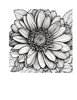 Preview of Floral Coloring Pages Bundle