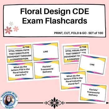 Preview of Floral Design CDE Exam Questions Flashcards