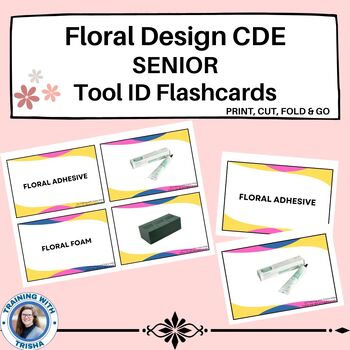 Preview of Floral Design CDE Senior Tool ID Flashcards