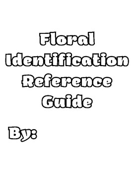 Preview of Floral Design- Floral Identification Reference Guide Activity Book