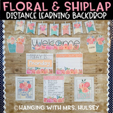 Floral Distance Learning Backdrop Decor