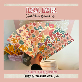 Preview of Floral Easter Bulletin Board Borders, Spring Bulletin Borders, Easter Bulletin