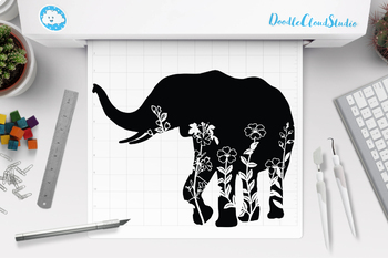 Download Floral Elephant SVG Cut Files. Wildlife Animal, Floral ...
