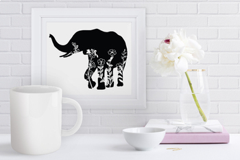 Download Floral Elephant Svg Cut Files Wildlife Animal Floral Elephant Clipart