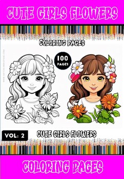 Cute Girls Vol.2 Coloring Pages (Instant Download) 