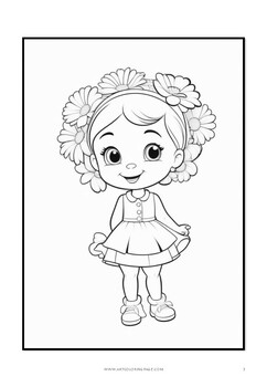 Cute Girls Vol.2 Coloring Pages (Instant Download) 
