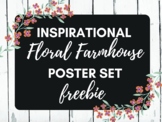 Floral Farmhouse Inspirational Posters | FREEBIE | Classro