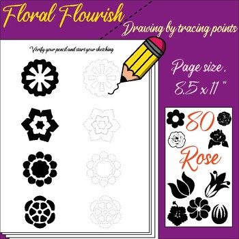 Preview of Floral Flourish: Master Quick Botanical Sketching with Dotted Drawings