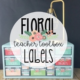 Floral Teacher Toolbox Labels -Editable
