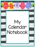 Floral Homeschool Daily Calendar Notebook. Kindergarten-2n