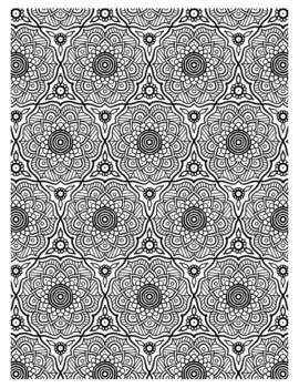 Floral Kaleidoscope Coloring Sheet by rlm doodles | TPT