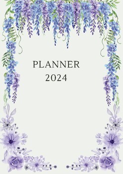 Preview of Floral Monthly 2024 Planner