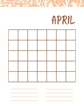 Floral Monthly Calendar, Floral Calendar, Floral Design Monthly ...