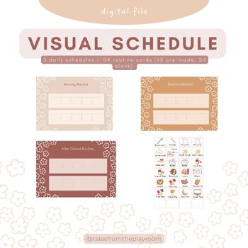 Preview of Floral Morning, After School, and Evening Visual Schedule