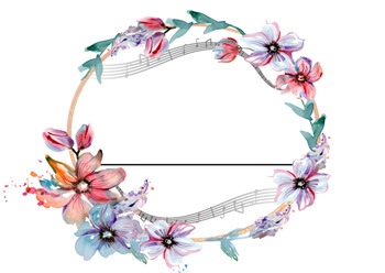 Preview of Floral & Music Name Tags