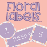 Floral Pattern Classroom Labels