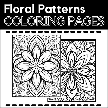 Preview of Floral Patterns - Doodle Coloring Pages for Deep Focus and Relaxation