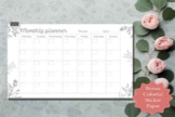 Floral Planner Undated Monthly Printable