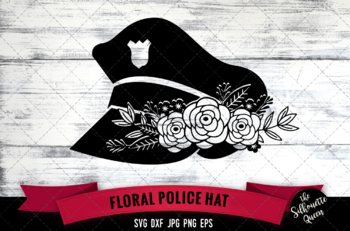 . eps, svg, pdf, png, dxf, jpeg Clip Art silhouette Cut files for Cricut cap Police hat