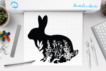 Download Floral Rabbit Svg Floral Bunny Svg Floral Rabbit Clipart Spring Svg Easter