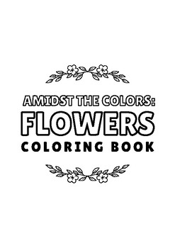 Preview of Floral Serenity: A Creative Coloring Book Amidst Vibrant Flowers