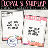 Floral Teacher Welcome Letters (Editable)