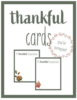 Preview of Floral Thanksgiving Thankful Cards | Staff/Student Appreciation | Fall |November
