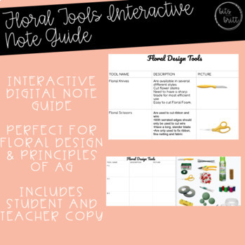 Preview of Floral Tools Digital Interactive Note Guide