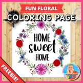 Floral Wreath Coloring Page FREEBIE for Kids & Adults!