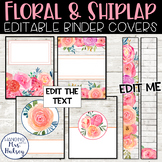Floral and Shiplap Binder Covers and Spine Labels