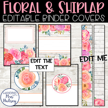Preview of Floral Farmhouse Binder Covers and Spine Labels