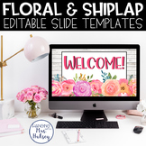 Floral and Shiplap Google Slides Templates Distance Learning
