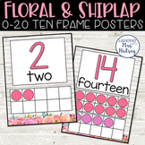 Floral and Shiplap Ten Frame Posters