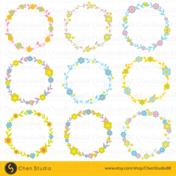 Floral clipart by Kiddie Resources | TPT