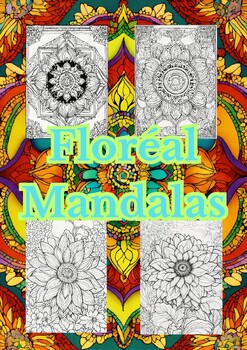 Preview of Floréal Mandalas | A Colorful Journey into the Beauty of Flowers | Coloring book