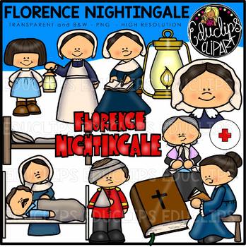 Preview of Florence Nightingale Clip Art Set {Educlips Clipart}