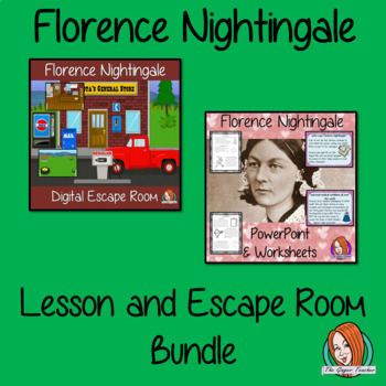 Preview of Florence Nightingale Lesson and Escape Room Bundle