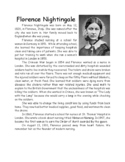 Florence Nightingale Reading Passage and Comprehension Questions