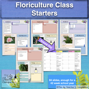 Preview of Floriculture Class Starters - 42 weeks of Class Starters