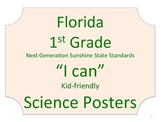 Florida 1st First Grade Science Standards NGSSS No Border