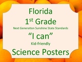 Florida 1st First Grade Science Standards NGSSS Orange Border