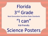 Florida 3rd Third Grade Science Standards NGSSS Red Border