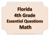 Florida 4th Fourth Grade Go Math ESSENTIAL QUESTIONS No Border