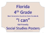 Florida 4th Fourth Grade SS Social Studies NGSSS Standards
