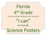 Florida 4th Fourth Grade Science Standards NGSSS No Border